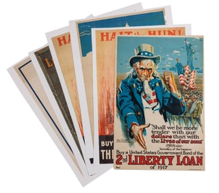 Seven WWI Liberty Loan and Red Cross Posters (America, ca. 1918)