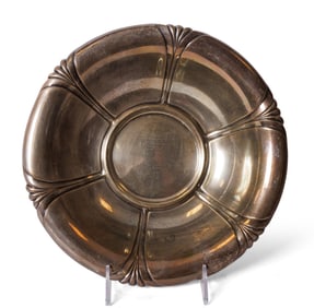 10 Inch Sterling Silver Bowl by Gorham (Providence, Rhode Island, ca. 1900) 2 x 10 1/2 in. (5.1 x