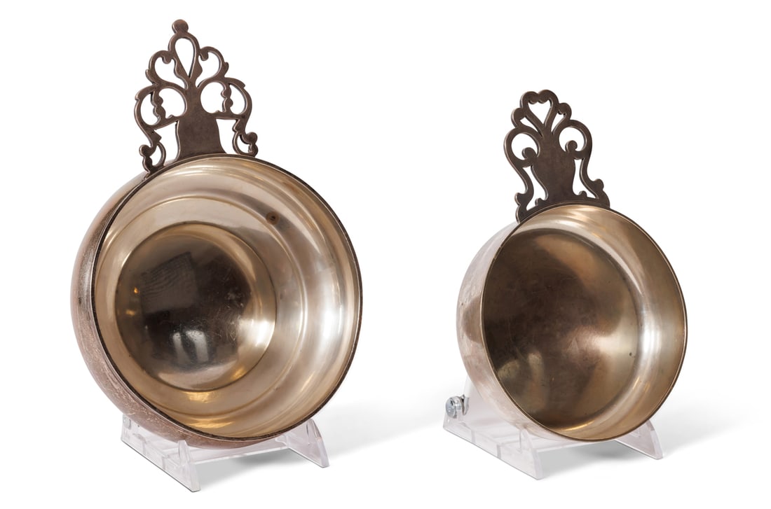 Tiffany & Co. and Paul Revere Sterling Silver Porringers Largest: 2 x 8 x 5 1/4 in. (5.1 x 20.3 x: Tiffany & Co. and Paul Revere Sterling Silver Porringers Two (2) sterling silver porringers, one marked by Tiffany & Co. and one marked by Paul Revere Reproduction. Approximate total weight: 16.63 oz.