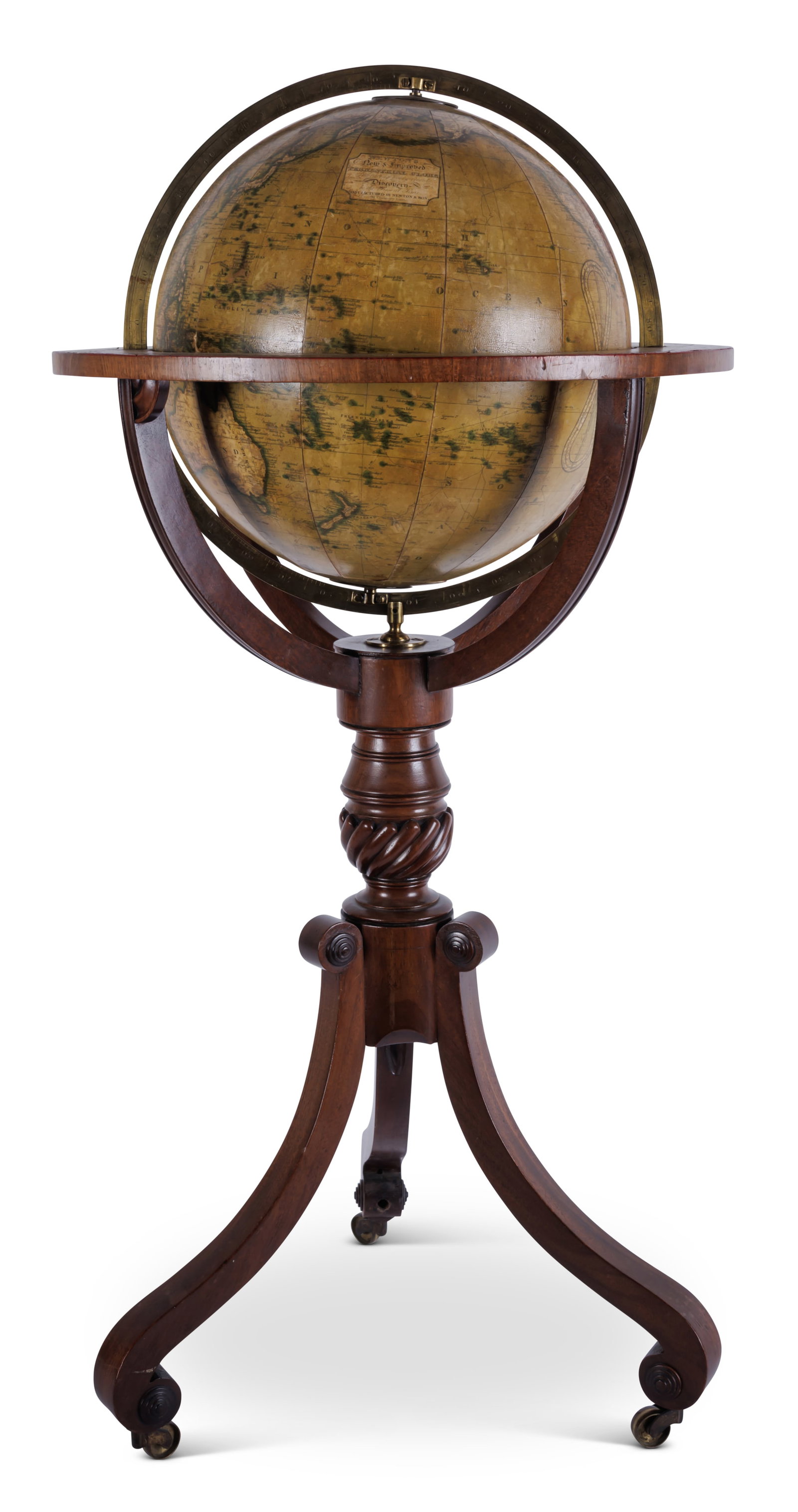 Newton's New & Improved Terrestrial Globe, John & William Newton [Map - Library] (London, ca. 1820) (1 of 14)