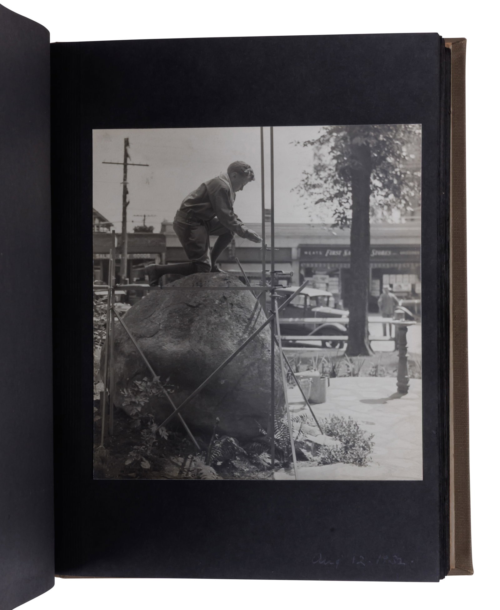 New Hampshire Boy Scouts Photo Album Documenting Sculpture by George Borst [Fine Art] (Plymouth, New (1 of 16)