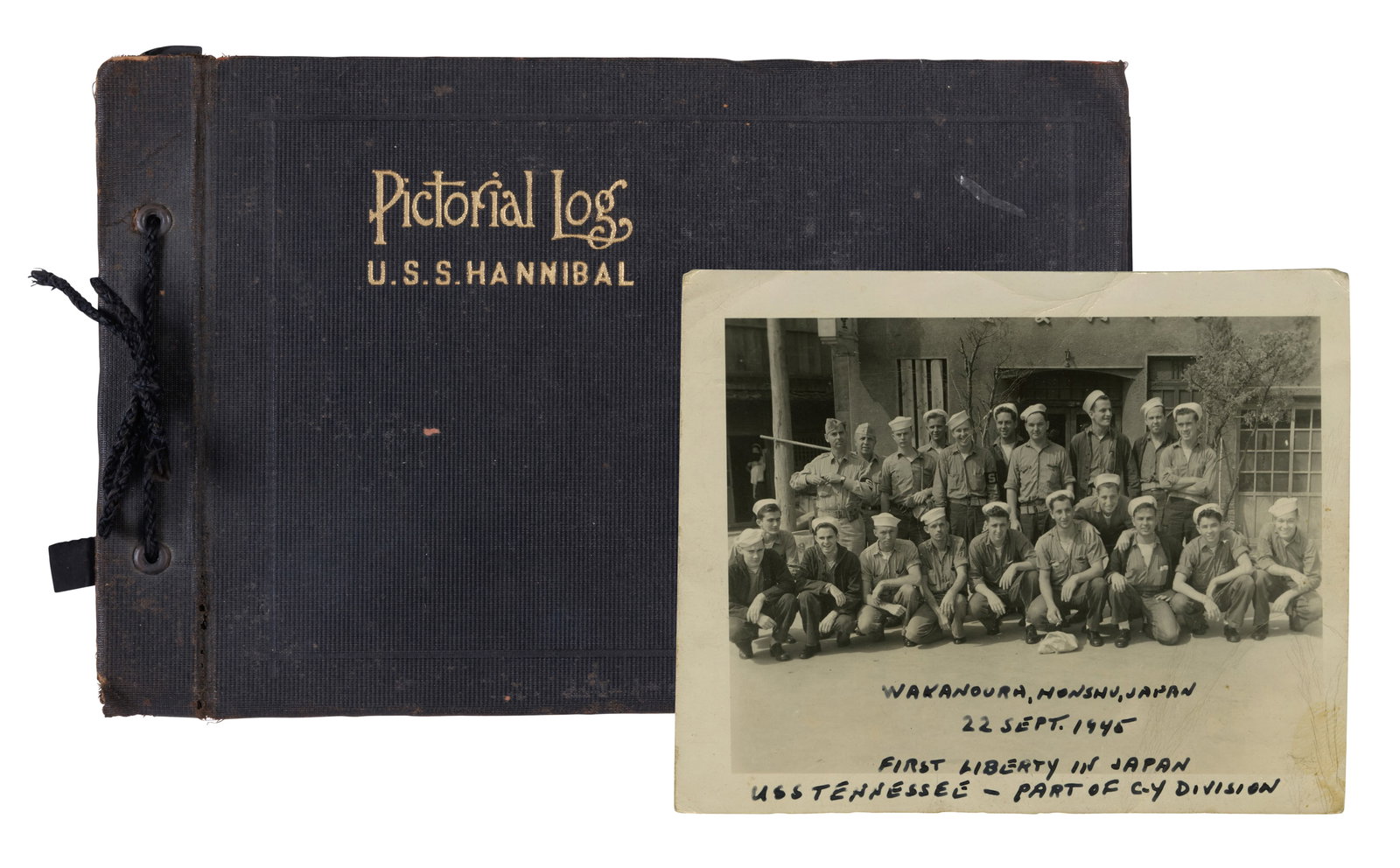 U.S.S. Hannibal Navy Photo Album [WWII] (1920-1945) 7 1/2 x 11 1/2 in. (19.1 x 29.2 cm.) (1 of 12)
