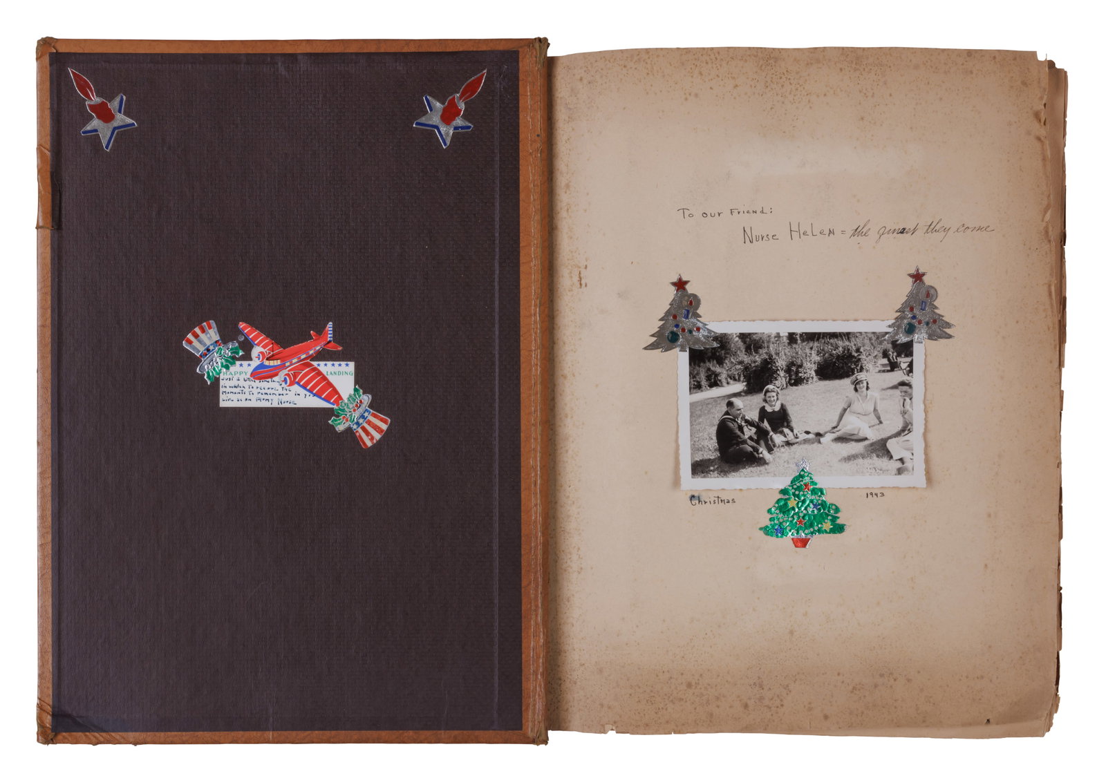 WWII US Army Nurse Photograph Album and Scrapbook [Military - Texas - Stradivarius - Medical] (1 of 15)