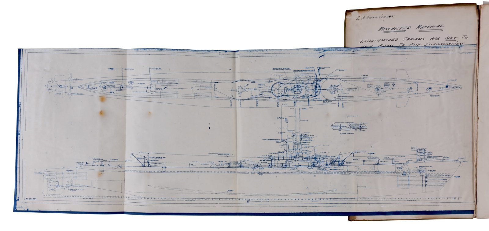WWII US Navy Nuclear Submarine Plans & Schematics, Boston and Portsmouth Naval Shipyards [Military] (1 of 13)