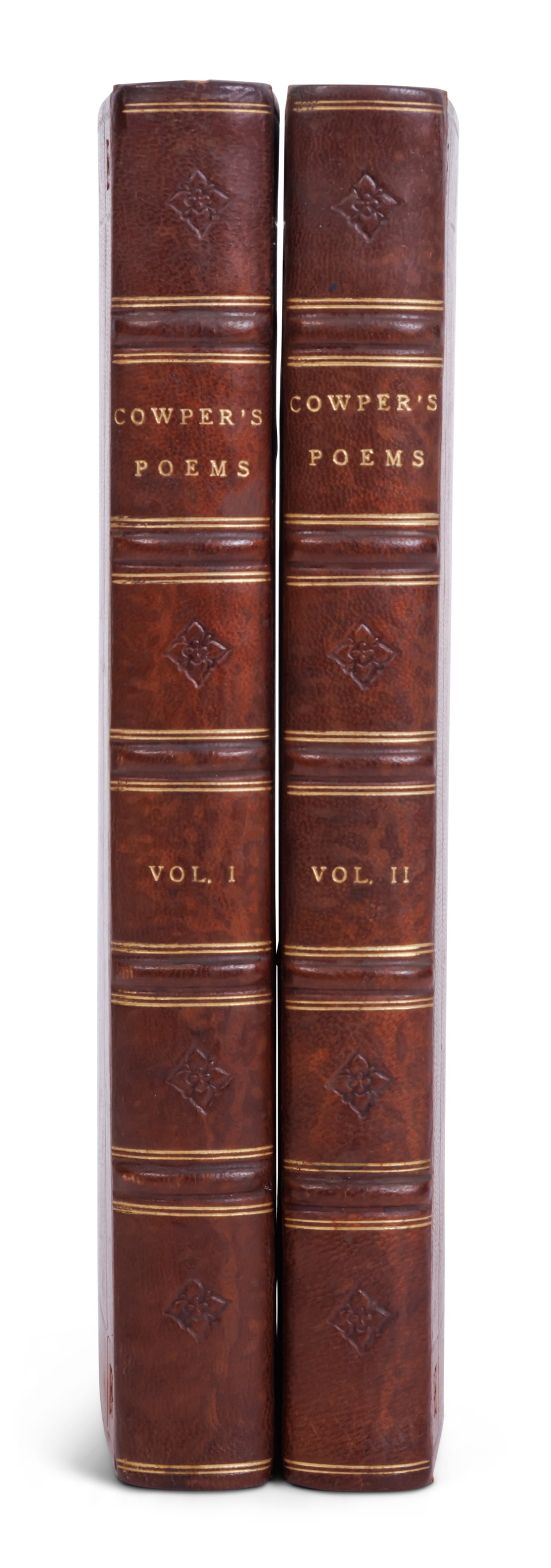 Poems by William Cowper, Leather-Bound Volumes [Rare Book - Fine Bindings] (London, 1793) (1 of 4)