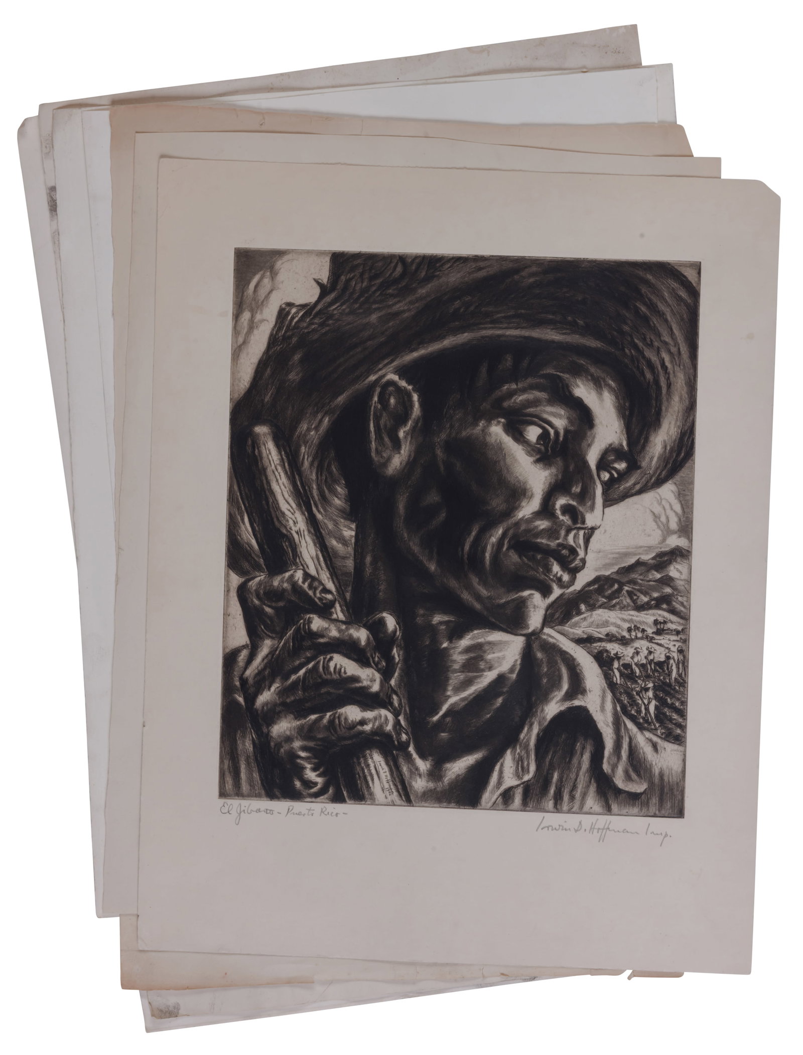 Group of 24 Etchings by Irwin D. Hoffman (Ca. 1935) (1 of 16)