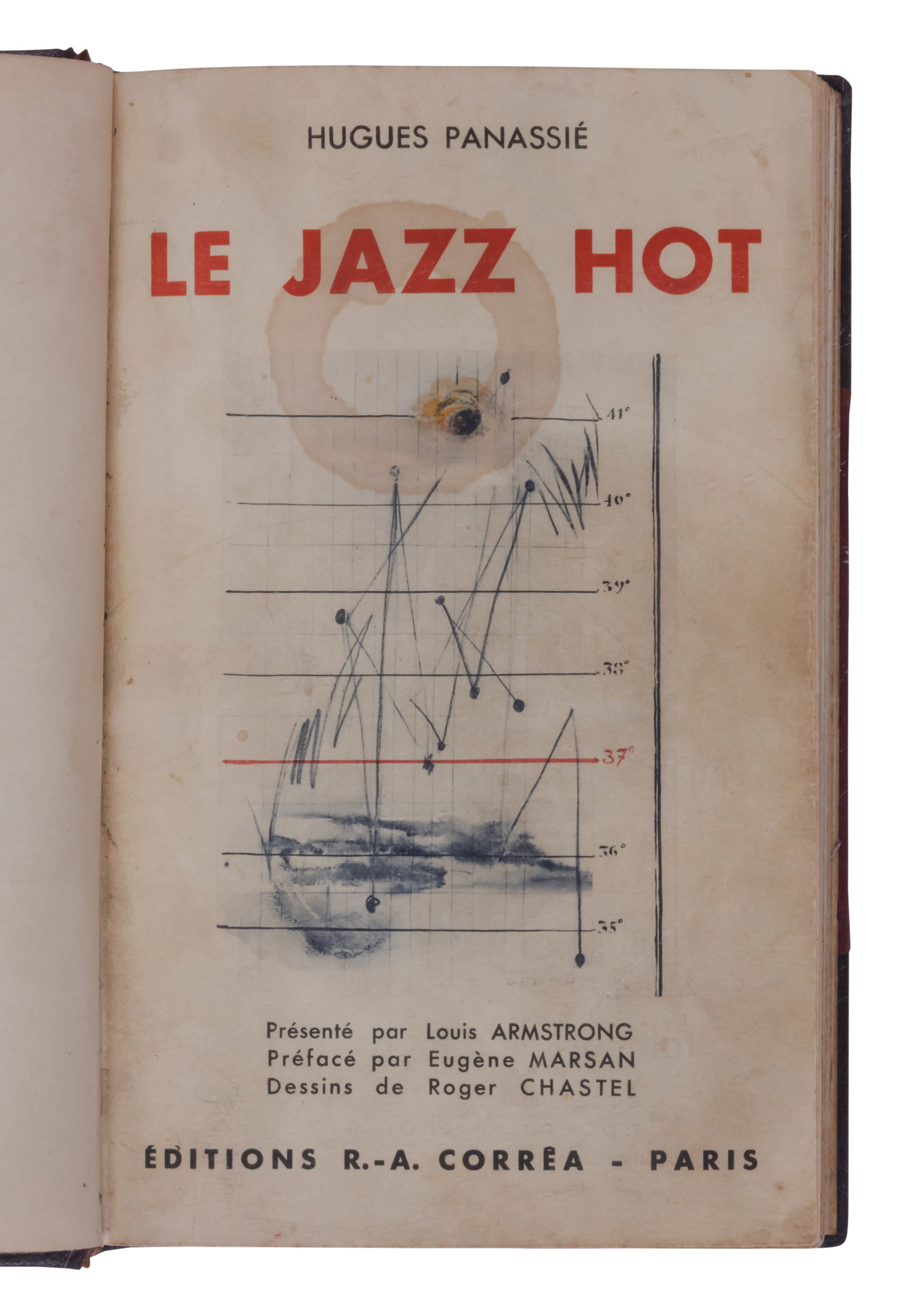 Le Jazz Hot by Hugues Panassie, Signed Leather-Bound Copy [Rare Book - Criticism] (Paris, 1934) (1 of 5)