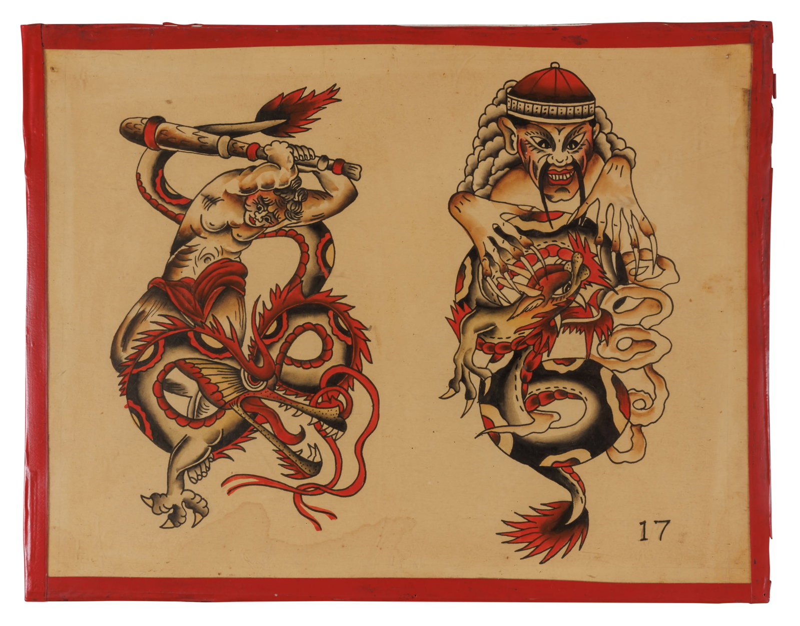 Opium Dream Japanese Tattoo Designs by Tex Howard [Folk Art - Outsider] (Anniston, Alabama, ca. (1 of 1)