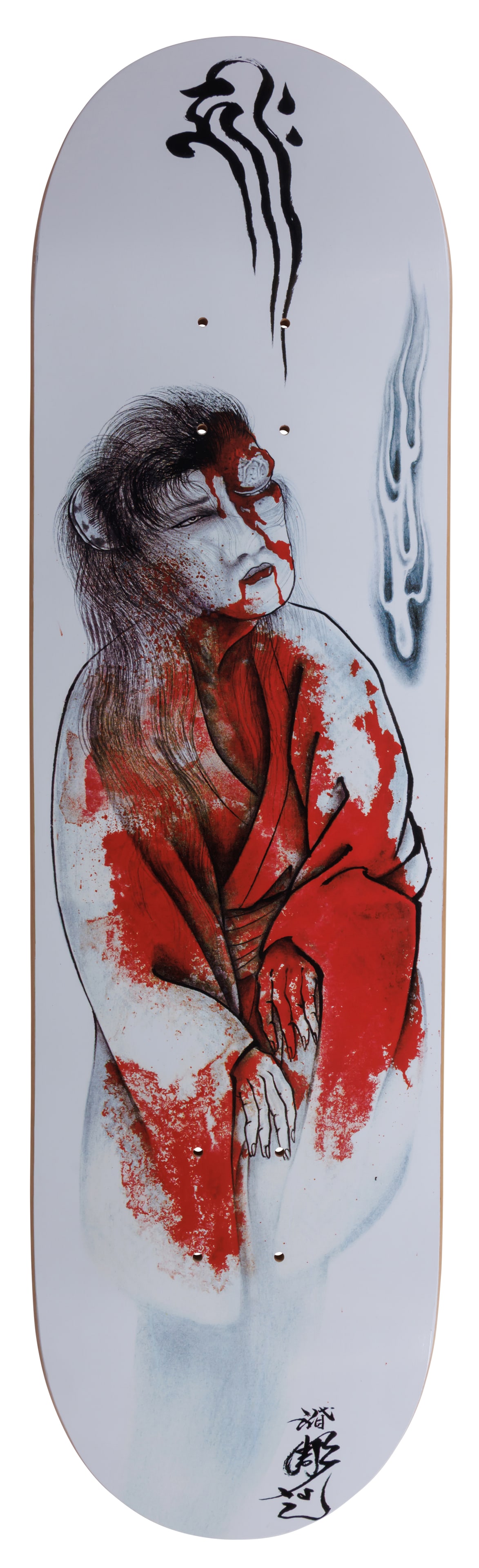Ghost Skateboard Deck by Horiyoshi III [Tattoo] (ca. 2000) 32 x 8 1/2 in. (81.3 x 21.6 cm.) (1 of 3)