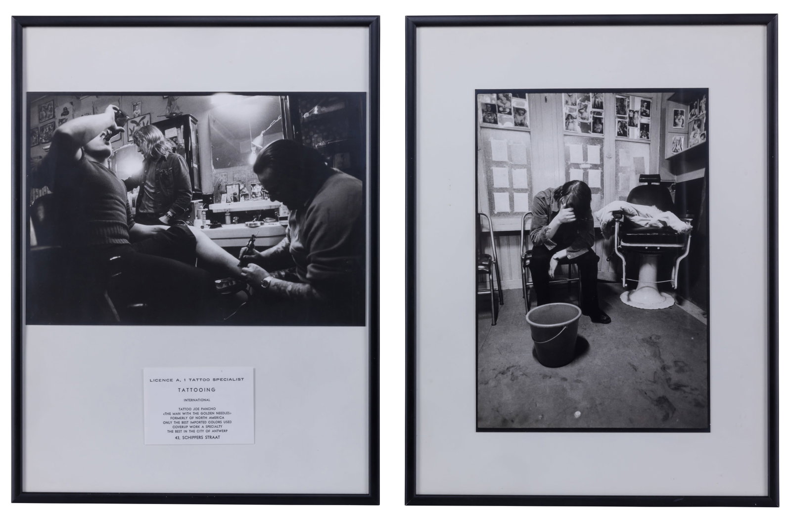 Photographs of Tattoo Joe Pancho by Pierre Houcmant (Antwerp, Belgium, ca. 1975) Photos: 11 x 7 1/2 (1 of 3)