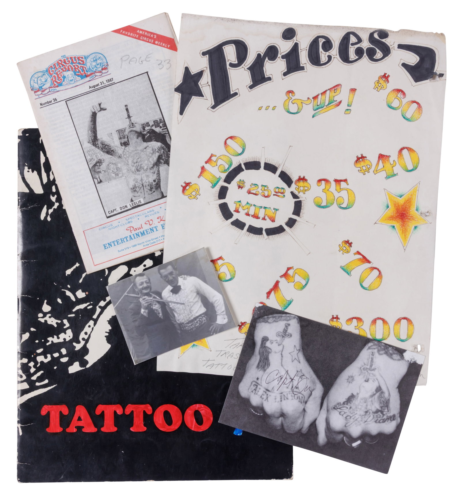 Capt. Don Leslie Tattoo Photos and Ephemera [Carnival - Circus - Freak] (1 of 5)