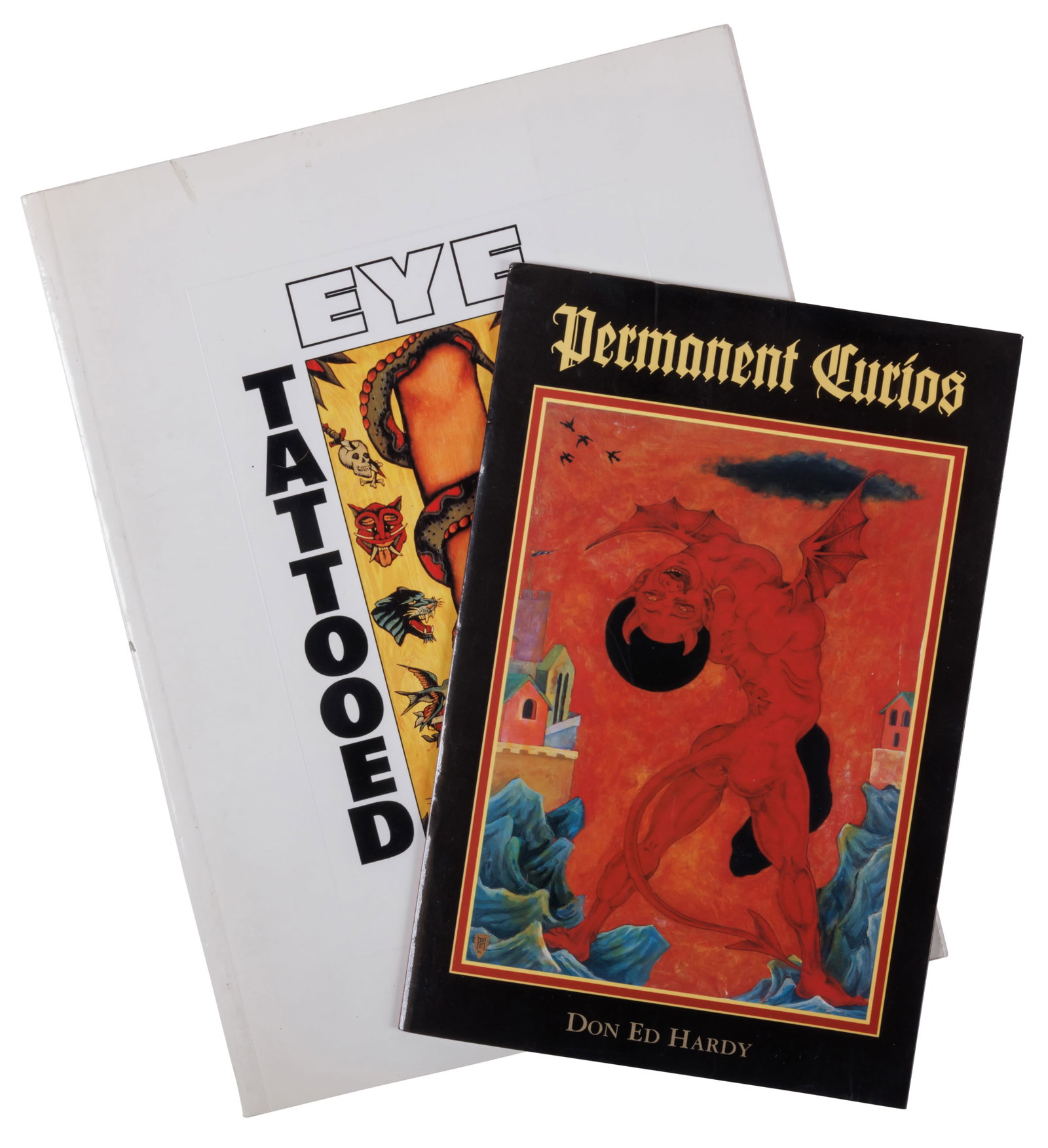 Eye Tattooed America and Permanent Curios Exhibition Catalogs, Ed Hardy [Tattoo] (1996-1997) (1 of 2)