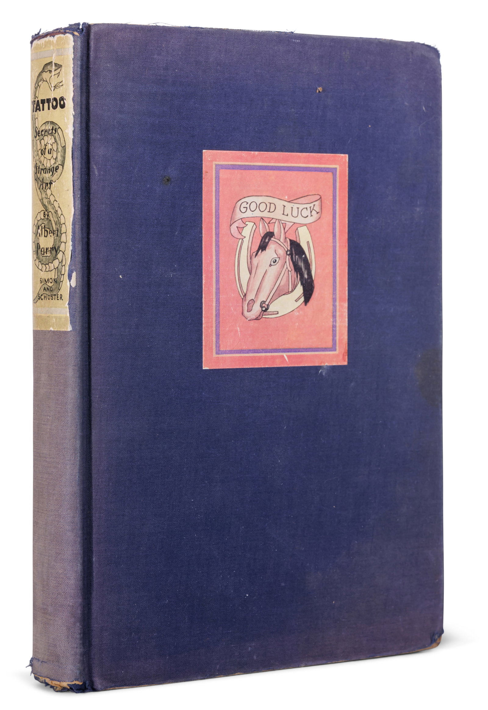 Tattoo: Secrets of a Strange Art by Albert Parry (New York, 1933) 9 1/2 x 6 1/2 in. (24.1 x 16.5: Tattoo: Secrets of a Strange Art by Albert Parry (New York, 1933) Ex-copy of Philadelphia tattoo artist Sonny Tufts (1965-2011). By Albert Parry. New York: Simon & Schuster, 1933. First edition. Flyle