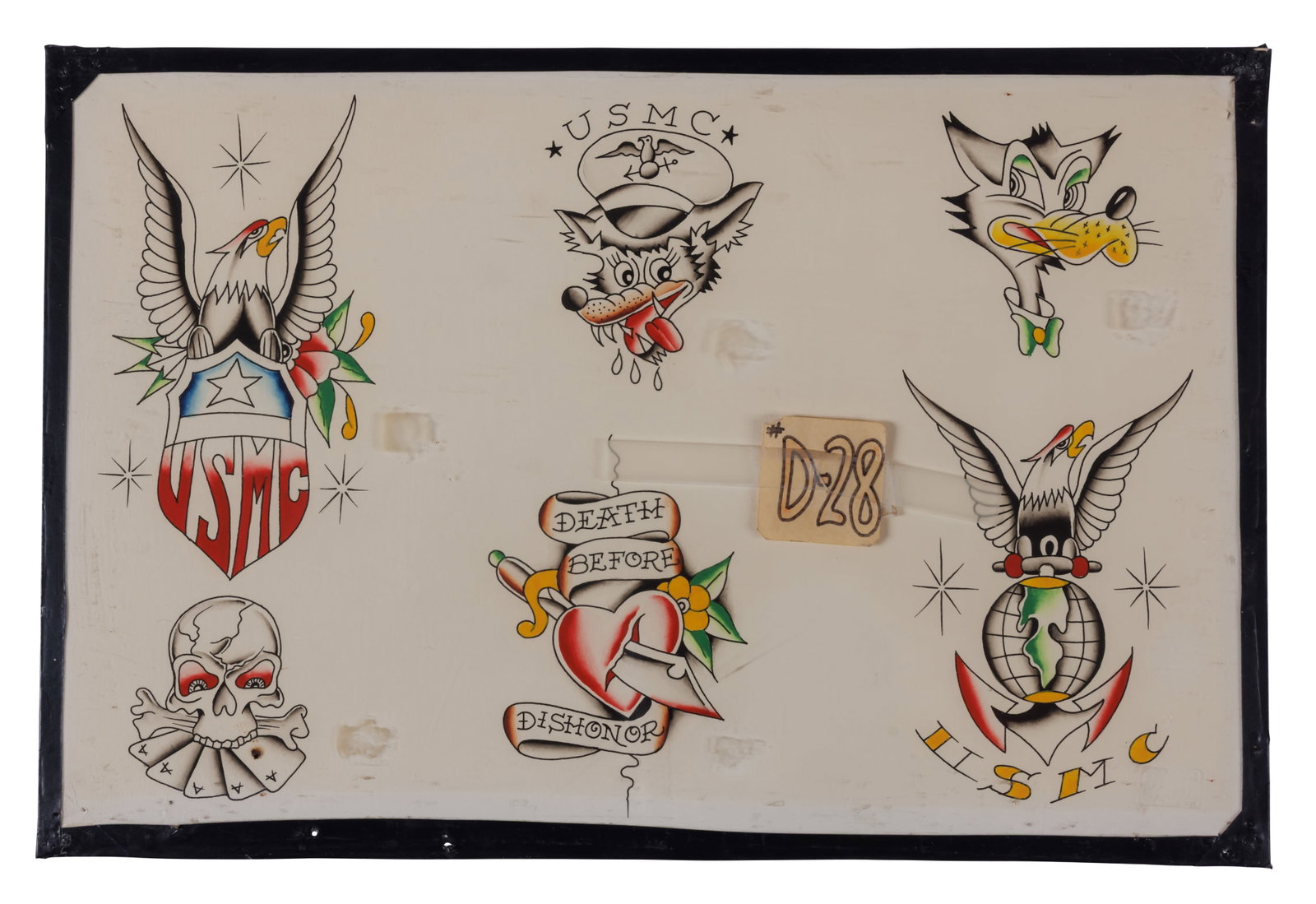 "Death Before Dishonor" and Other Tattoo Designs, Larry Riggs and Col. Todd (California, ca. 1975) (1 of 2)