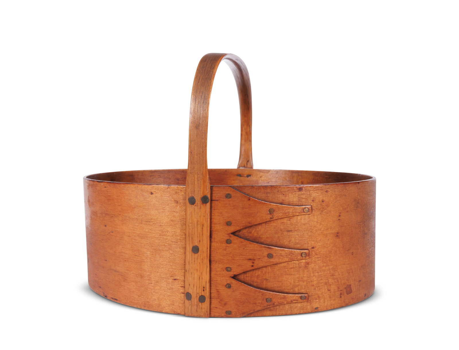 Shaker Carrier with Fixed Handle (Canterbury, New Hampshire, ca. 1850) 7 x 6 3/4 x 9 in. (17.8 x (1 of 7)