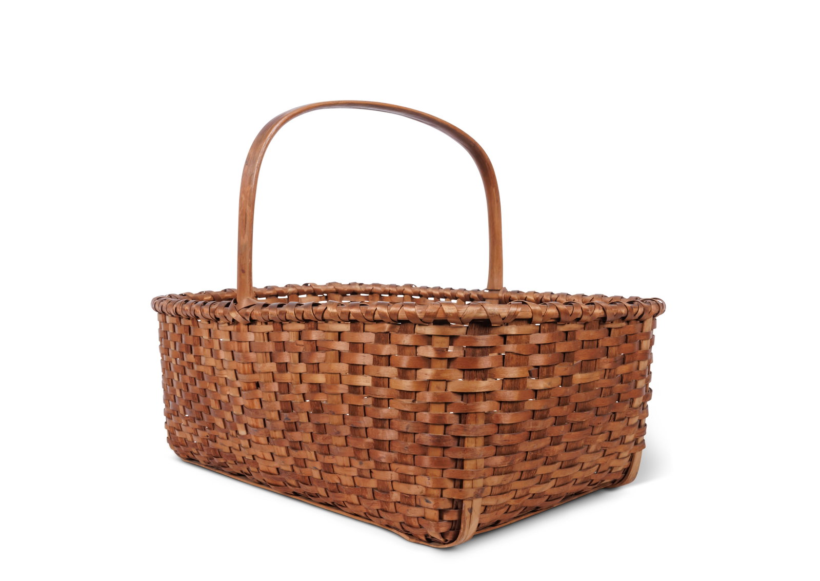 Shaker Carrier Basket (Mount Lebanon, New York, ca. 1870) 17 x 16 1/4 x 23 in. (43.2 x 41.3 x 58.4 (1 of 7)