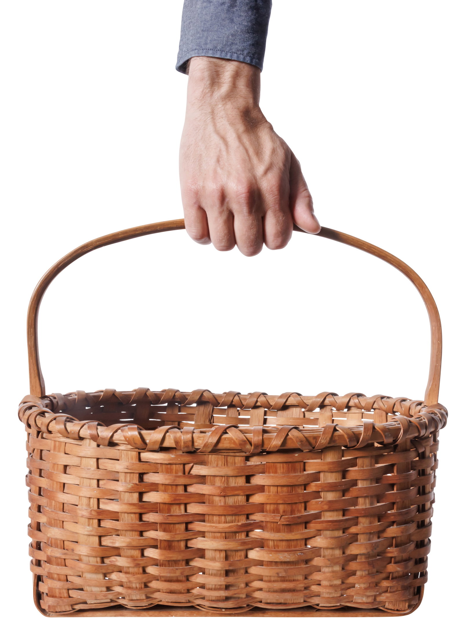 Shaker Basket (Canterbury, New Hampshire, ca. 1860) 12 1/2 x 10 x 14 1/4 in. (31.8 x 25.4 x 36.2 (1 of 9)