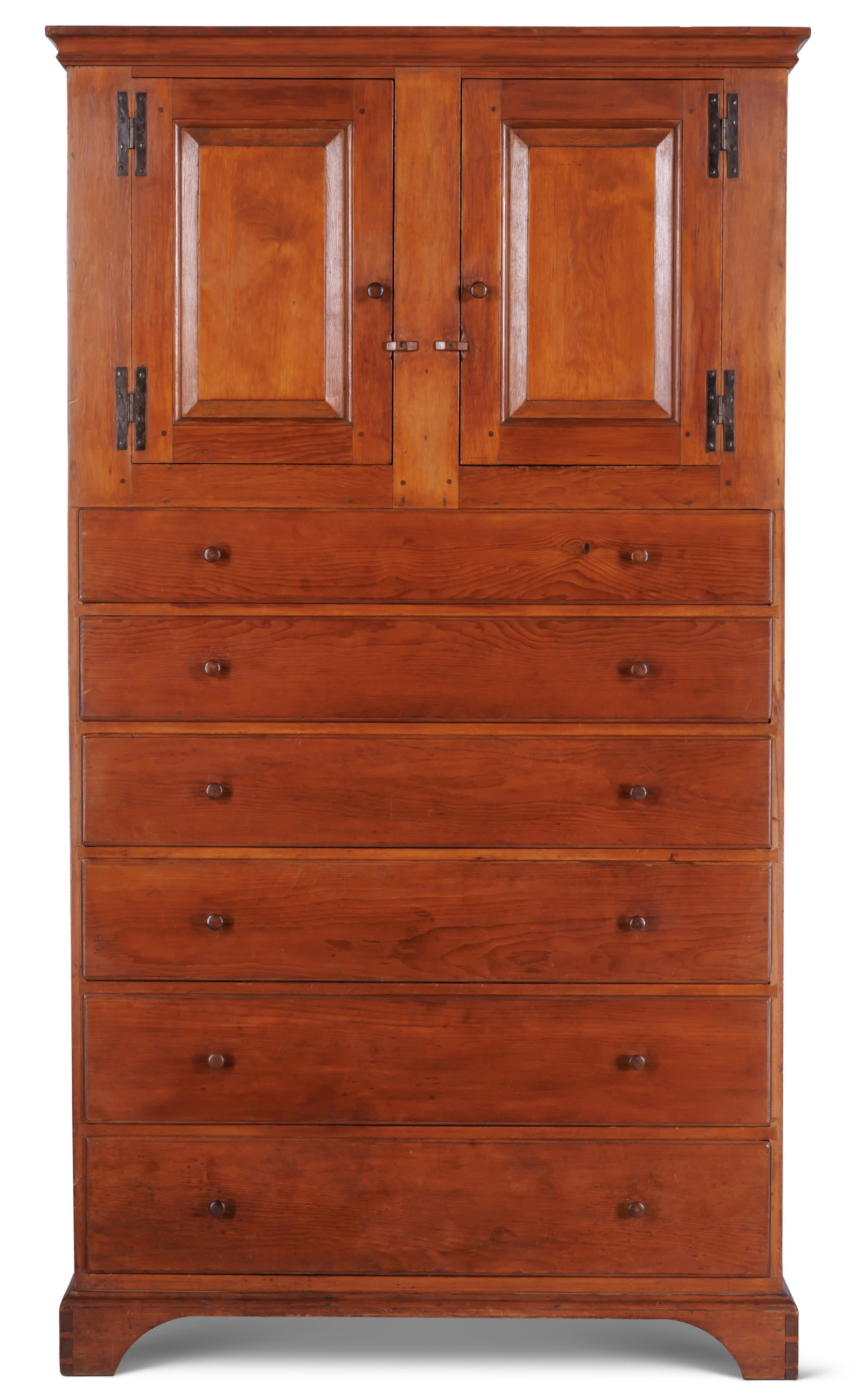Important Shaker Cupboard Over Drawers, New Lebanon Bishopric (Mount Lebanon, New York, ca. 1800) 83 (1 of 20)