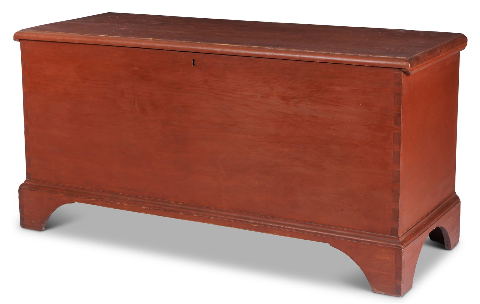 Shaker Blanket Chest in Red Paint (New Lebanon Bishopric, ca. 1800) 23 1/2 x 18 3/4 x 47 in. (59.7 x (1 of 13)