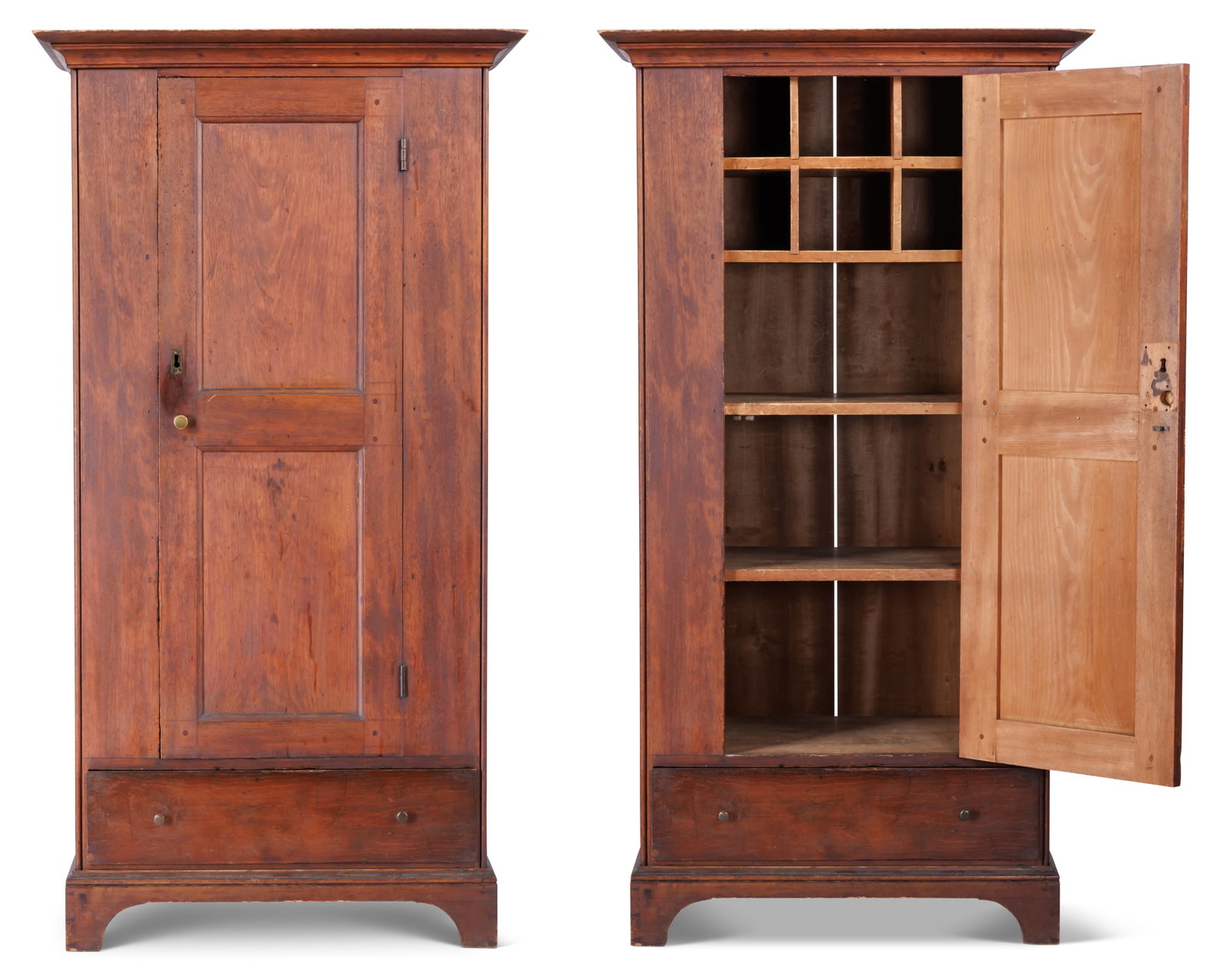 Shaker Office Cupboard (Watervliet, New York, ca. 1840) 58 x 31 x 17 in. (147.3 x 78.7 x 43.2 cm.) (1 of 13)