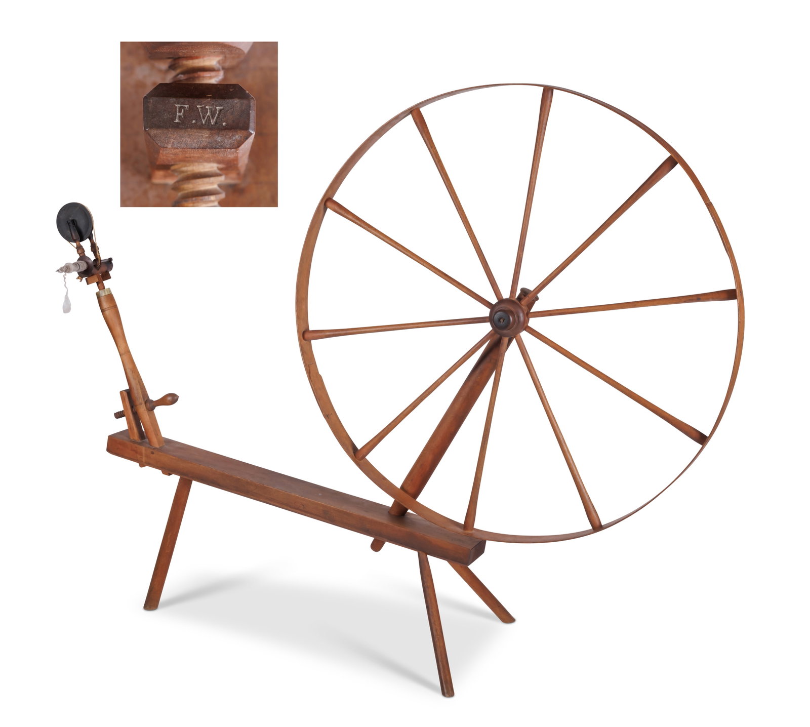 Shaker Walking Wheel, Brother Francis Winkley (Canterbury, New Hampshire, ca. 1840) 59 x 80 in. (1 of 9)