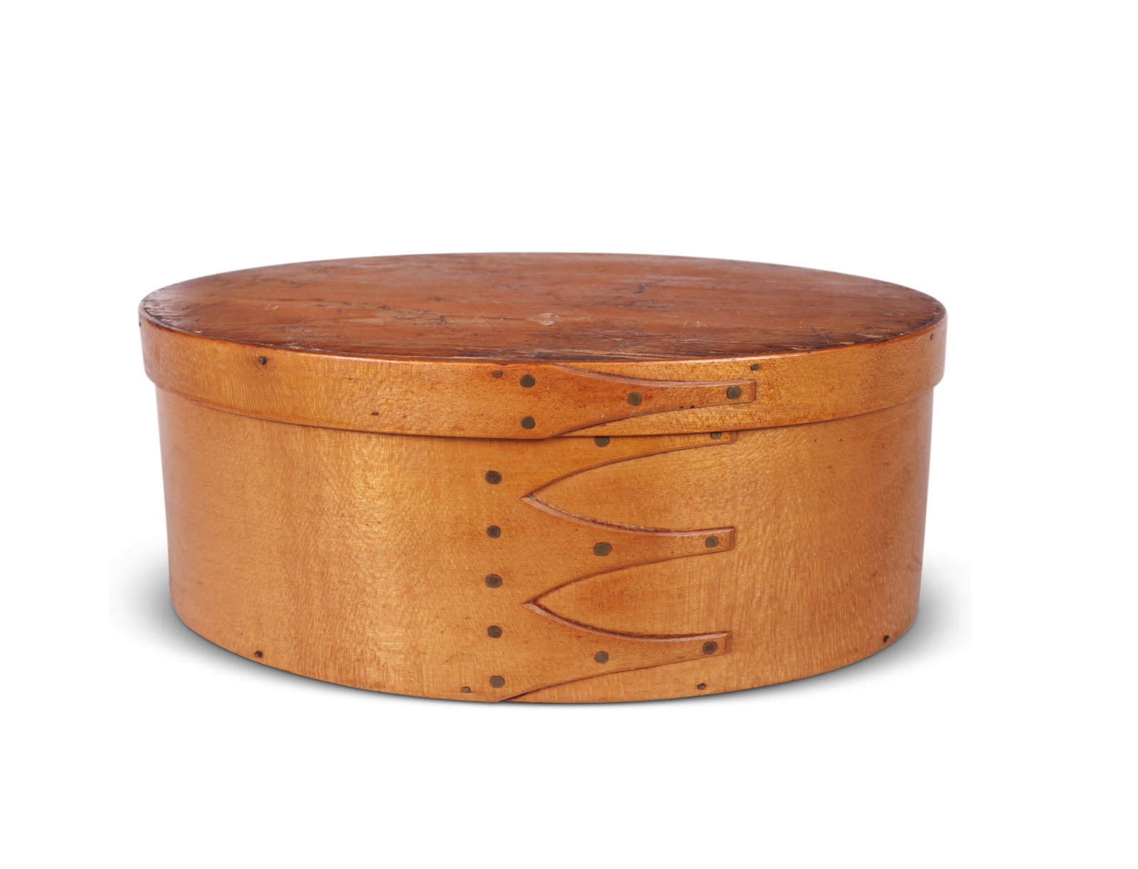 Shaker Oval Box (New Lebanon, New York, ca. 1850) 4 x 7 1/4 x 10 in. (10.2 x 18.4 x 25.4 cm.) (1 of 7)
