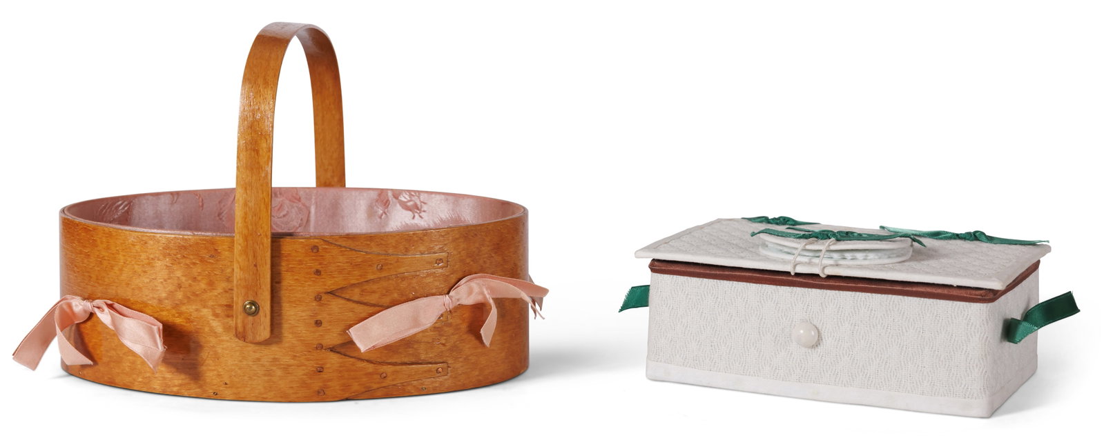 Shaker Sewing Carrier and Fancy Work Box (Sabbathday Lake, Maine, early 20th century) 5 1/2 x 5 1/2 (1 of 16)
