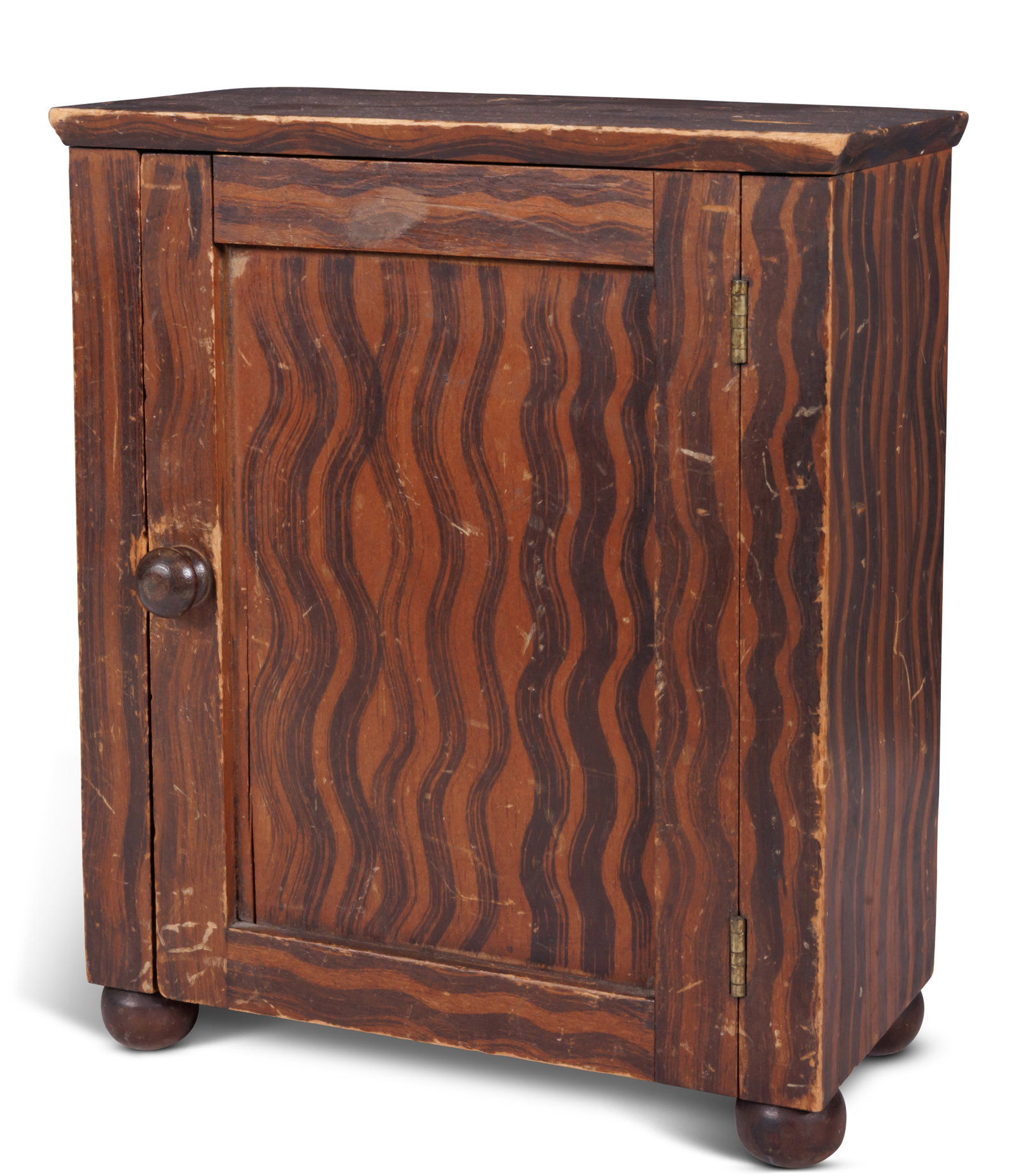 Miniature Paint Decorated Cabinet [Folk Art] (New England, ca. 1840) 9 3/4 x 8 1/2 x 4 1/4 in. (24.8 (1 of 8)