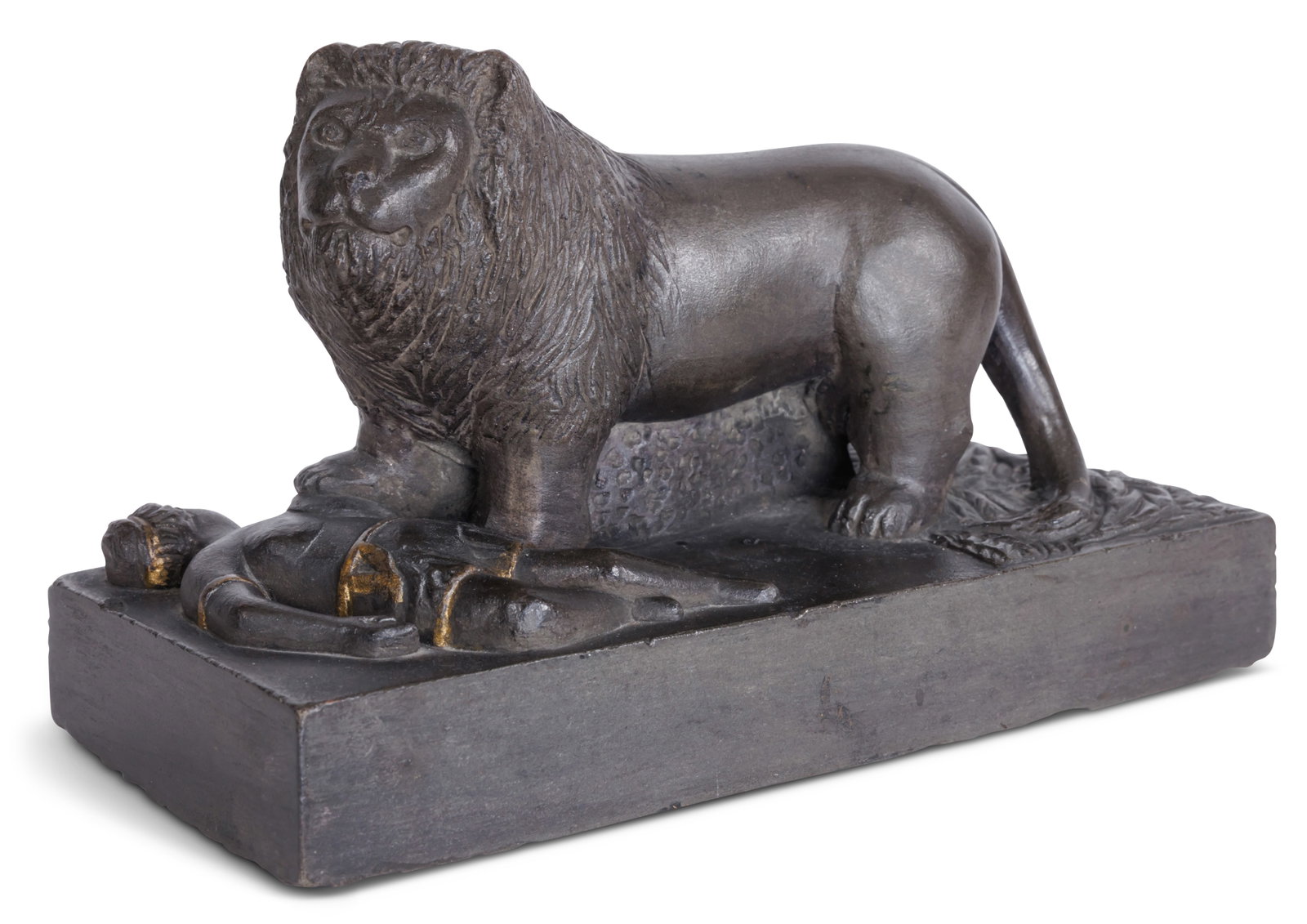 Carved Stone Figure of a Guardian Lion and Classical Figure [Folk Art - Sculpture] (19th century) 5 (1 of 6)