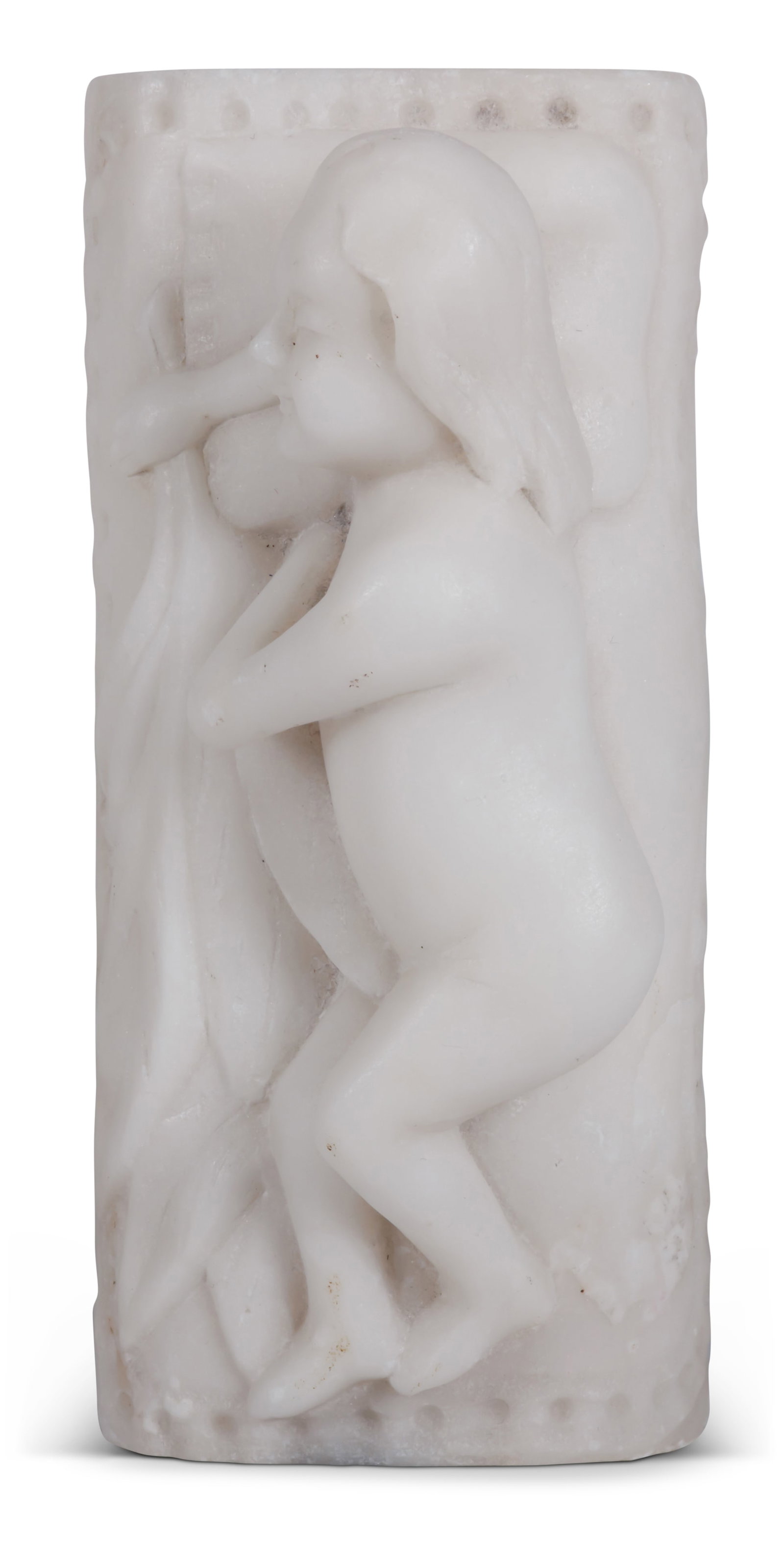 Small Carved Figure of a Sleeping Child, Grave Marker [Stone Sculpture - Folk Art - Funerary] (18th (1 of 6)