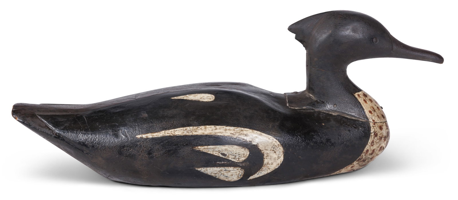 Merganser Duck Decoy, Gus Wilson [Folk Art] (South Portland, Maine, ca.1900) 6 3/4 x 5 1/2 x 17 1/2 (1 of 7)