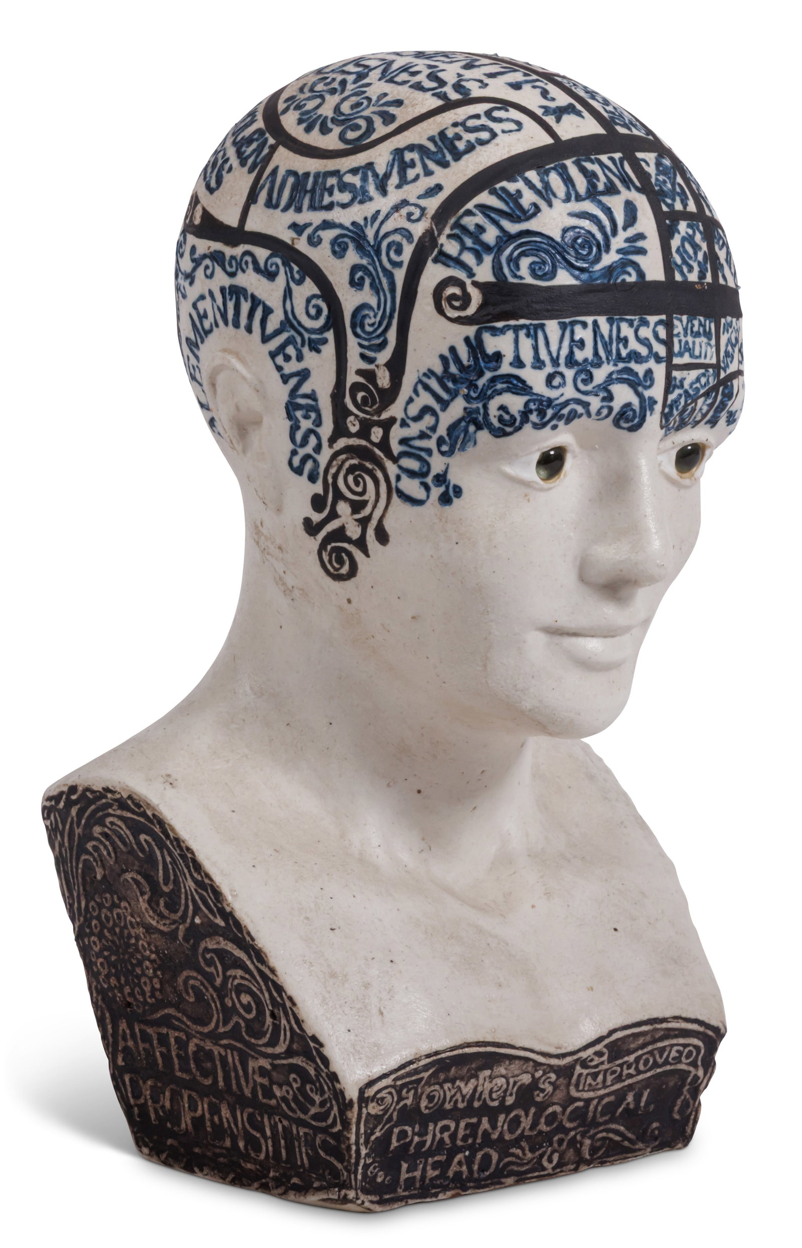 Fowler's Improved Phrenological Head Bust [Medical - Oddity] 10 x 5 1/4 x 5 3/4 in. (25.4 x 13.3 x (1 of 8)