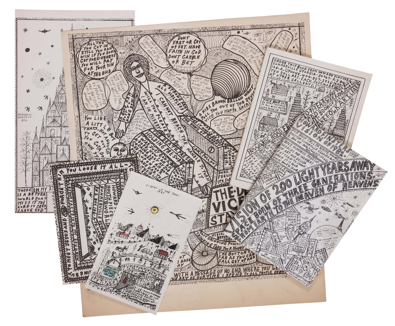 Group of Books, Prints, and Ephemera from Howard Finster [Outsider Art - Self-Taught] (Summerville, (1 of 6)