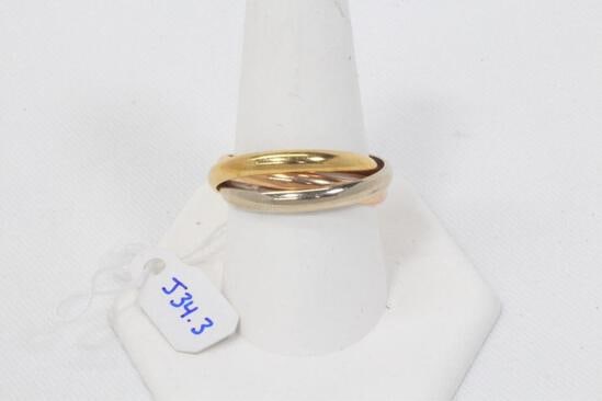 Cartier 18k Tri-Color Trinity Ring (1 of 1)