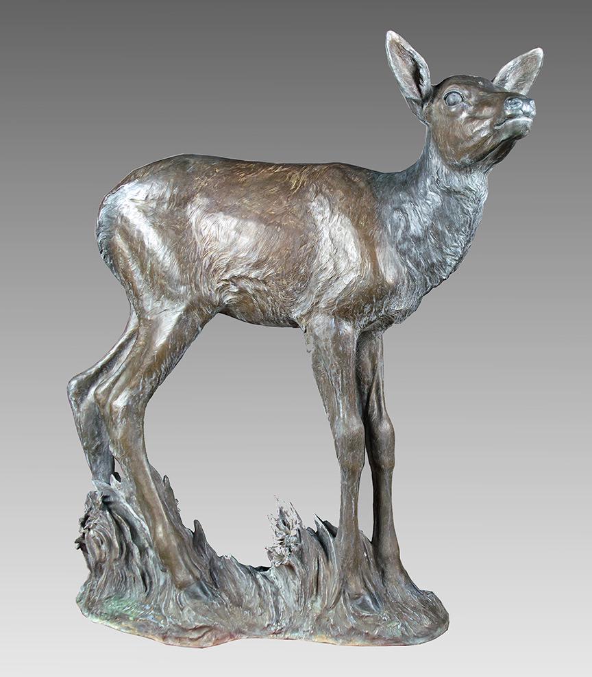 High Country Summer by Veryl Goodnight (1947- ): Veryl Goodnight (1947- ), bronze 13/25, 44 x 38 x 12, inscribed front left: VERyl GoodNight 2002Â© 13/25