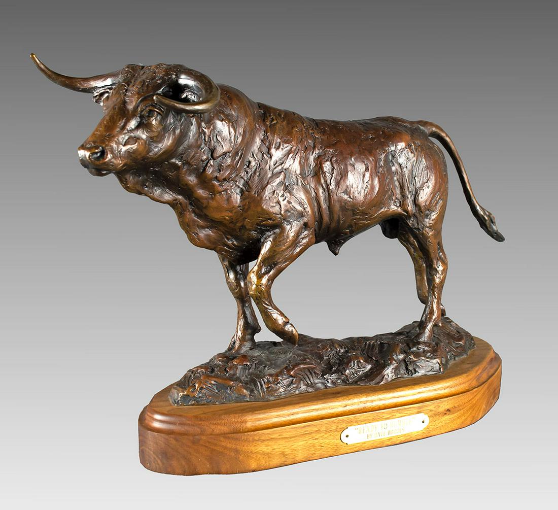 Ready to Rumble by Dave Hodges (1949- ): Dave Hodges (1949- ), bronze 8/30, 11 x 19 x 8, inscribed left verso: ©2008 (artist cipher) Hodges 8/30