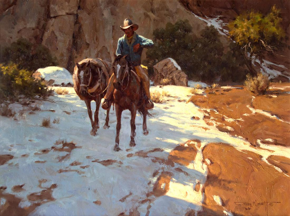 The Canyon Floor by Gary Niblett (1943- ): Gary Niblett (1943- ), The Canyon Floor, oil on canvas, 18 x 24, signed lower right