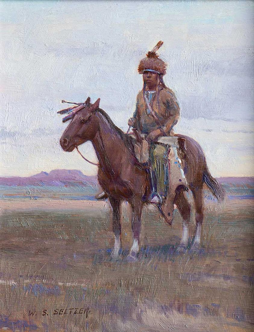 Northern Plains Indian on Horseback by W. Steve Seltzer (1 of 2)
