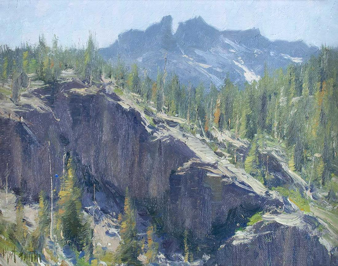 Walls of Granite by Matt Smith (1960- ): Walls of Granite by Matt Smith (1960- ), oil on board, 7 x 9