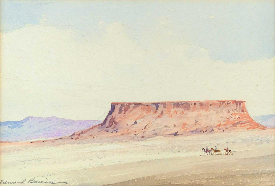 Edward Borein (1872-1945), Riders Near Mesa, 5 1/4 x 7 5/8 (1 of 3)
