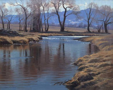 Jay Moore (1964- ), Boulder Creek, 24 x 30: Jay Moore (1964- ), Boulder Creek, oil on canvas, 24 x 30, signed lower left: JAY MOORE verso: signed, titled, dated, Provenance: From a Private Collection