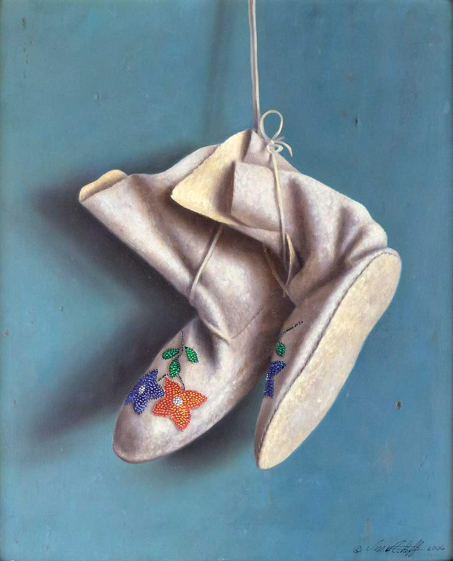 William Acheff (1947- ), Young Lady Blossom: William Acheff (1947- ), Young Lady Blossom, oil on canvas, 12 x 10, signed lower right: Â© Wm. Acheff 2006 verso: titled, Provenance: From a Private Collection