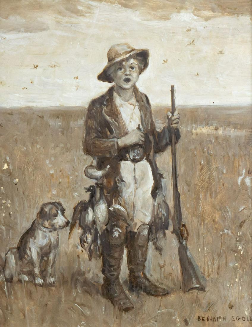 Benjamin Osro Eggleston (1867-1937) Boy With Ducks, Out of Powder (1 of 3)