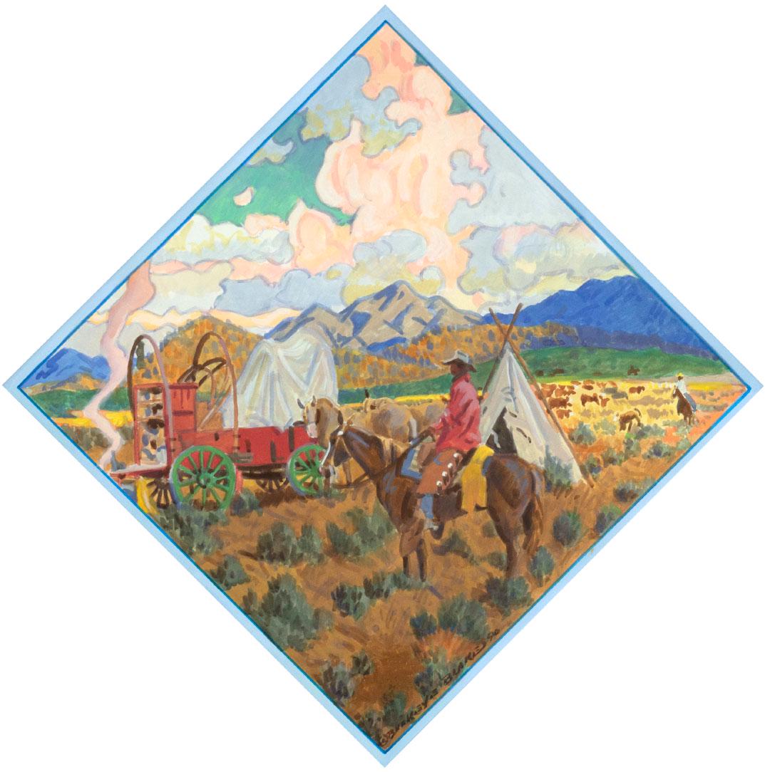 Buckeye James C. Blake (1946-) Untitled (Camp with Mountain Landscape) (1 of 3)