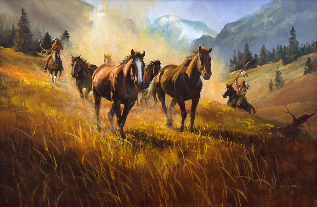 Gerry Metz (1943-2018) Horse Thieves (1 of 3)