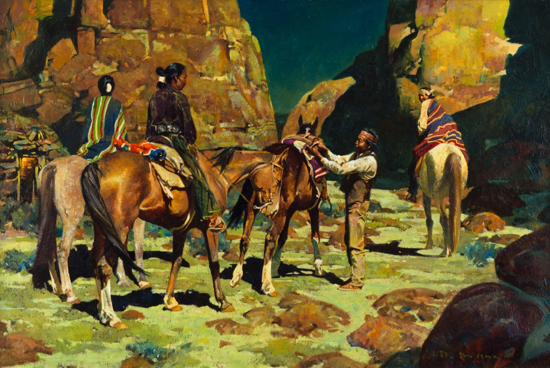 David Mann (1948-), The Moonlight Journey (1 of 3)