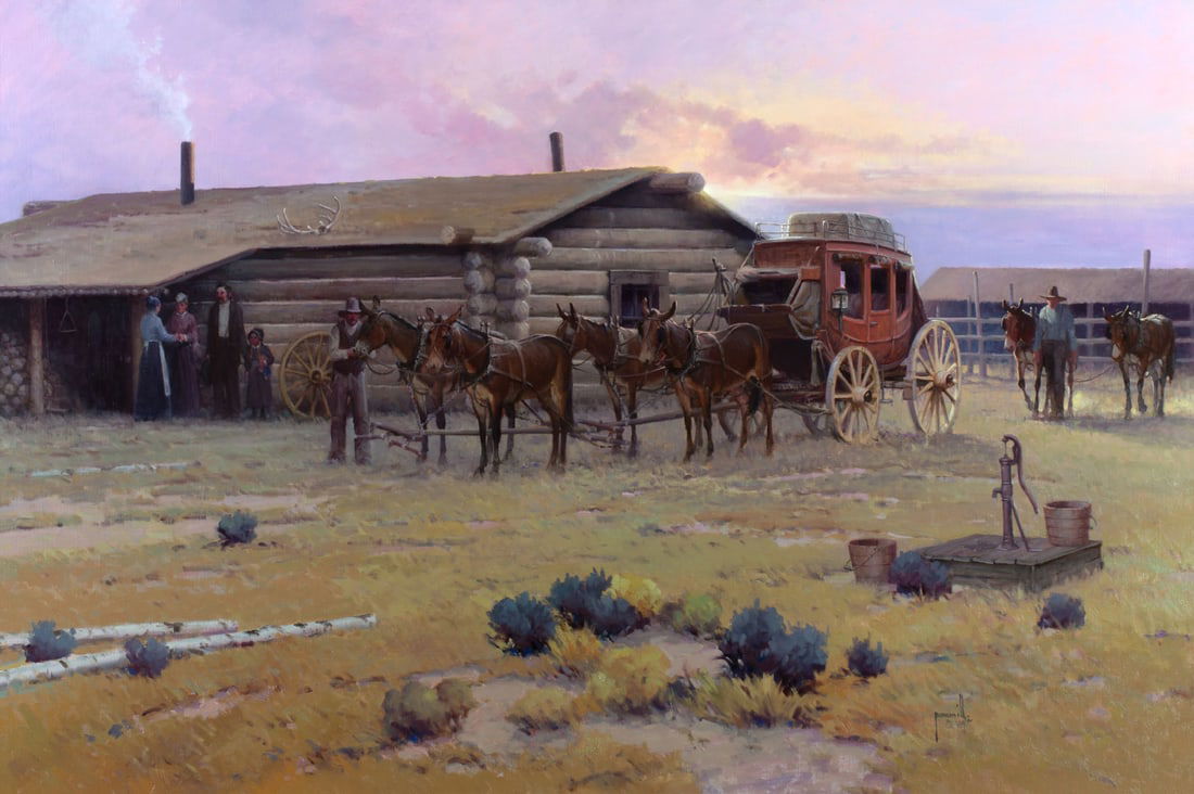 Robert Pummill (1936-), Wyoming Ranch Station (1 of 3)