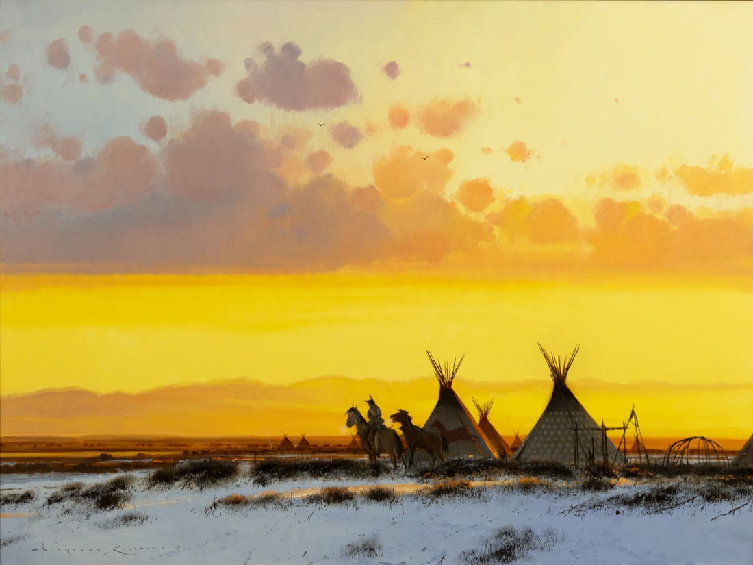 Nicholas Coleman (1978-), Horse Camp at Dusk (1 of 3)