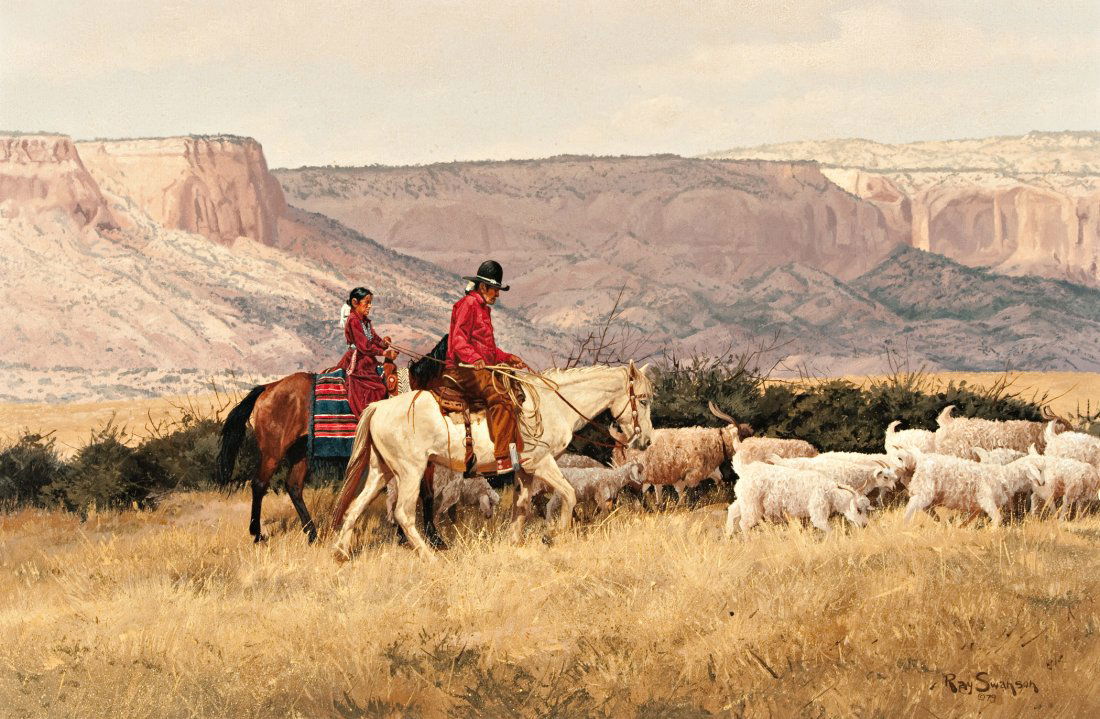 Grandpa's Helper, 1979: Swanson, Ray, 1937-2004, 20 x 30 inches, oil on board, Signed: Lower Right