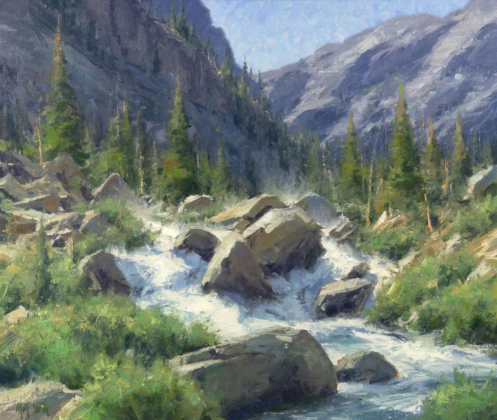 Matt Read Smith (1960- ), Rock Creek, 2007: Matt Read Smith (1960- ) Rock Creek, 2007 Medium: oil on board Dimensions: 19 3/4 x 23 1/2 Framed Dimensions: 26 1/8 x 29 7/8 x 2 1/2 Signature signed lower left: Matt Smith verso: signed, dated and t